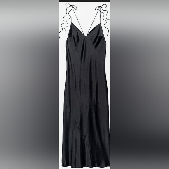 Victoria's Secret Other - Victoria's Secret Black Satin Slip Dress